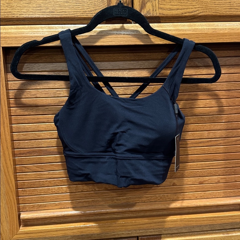 Black Strappy Sports Bra